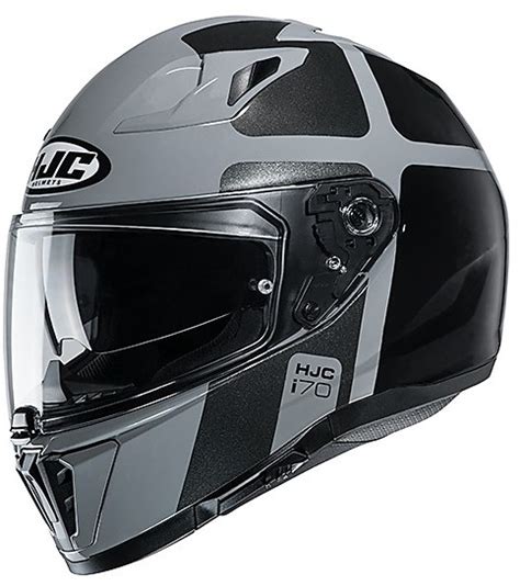 Casque De Moto Int Grale Double Visi Re Hjc I Prika Mc Gris Noir