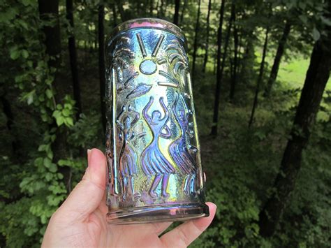 Imperial Smoke Aloha Carnival Glass Iced Tea Tumbler – Carnival Glass