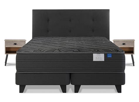 Ripley Juego De Dormitorio Flex Cama Europea Black Bd Plazas