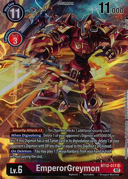 EmperorGreymon Across Time Booster Serien Einzelkarten Digimon MAWO CARDS