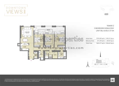 Floor Plans Downtown Views Downtown Dubai By Emaar