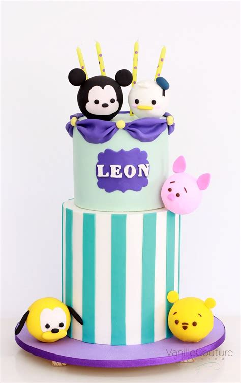 Disney Tsum Tsum Birthday Cake Made With Satin Ice Fondant