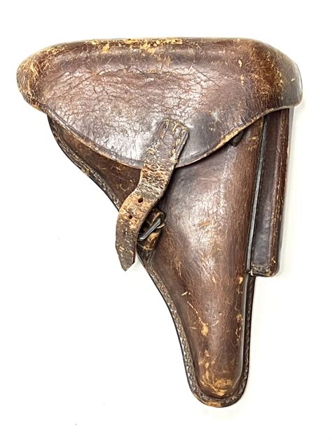 WW1 German Brown Leather Luger Holster - Enemy Militaria