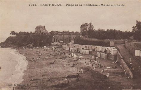 Saint Quay Portrieux Plage de la Comtesse Marée montante Carte