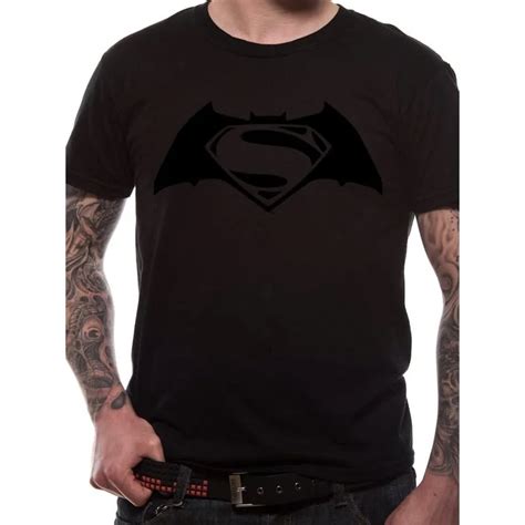 Batman Vs Superman Black On Black T-Shirt, Small | Rocknet