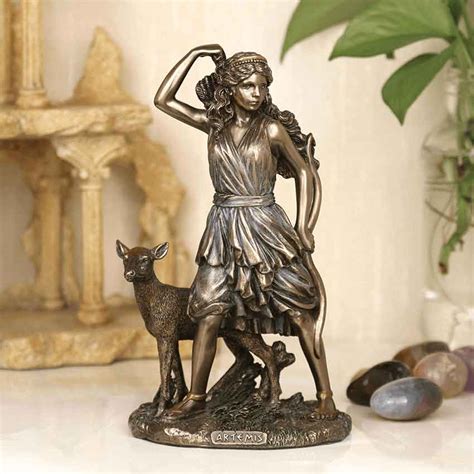 Bronze Artemis Greek Goddess Statue