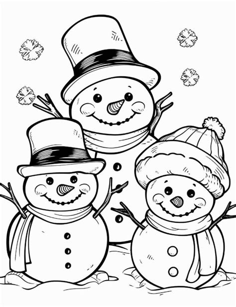 41 Snowman Coloring Pages For Kids And Adults - Our Mindful Life