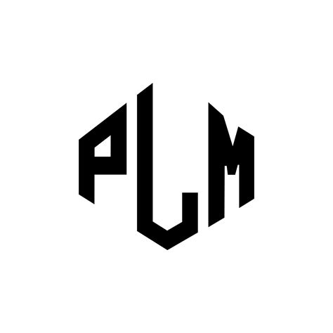 PLM letter logo design with polygon shape. PLM polygon and cube shape logo design. PLM hexagon ...