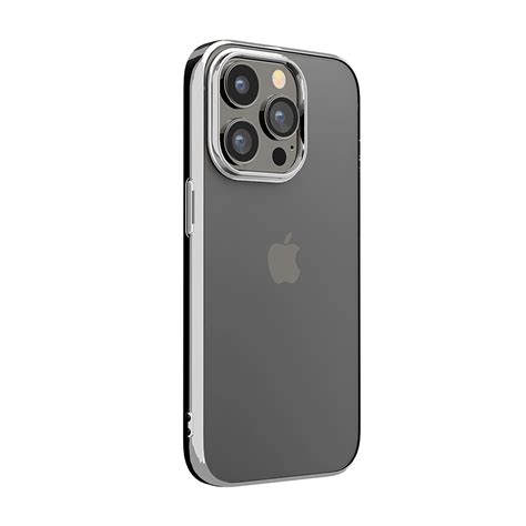 【iphone14 Pro ケース】メタリックフレーム クリアケース シルバー Pga Iphoneケースは Unicase