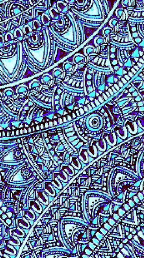 Aqua Zentangle HD Phone Wallpaper Pxfuel