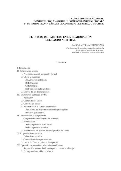 Pdf El Oficio Del Rbitro En La Elaboraci N Del Laudo