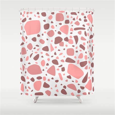 Soft Terrazzo In Blush Pink Shower Curtain By Kierkegaart Society6