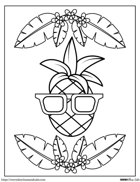 Free Printable Pineapple Coloring Pages