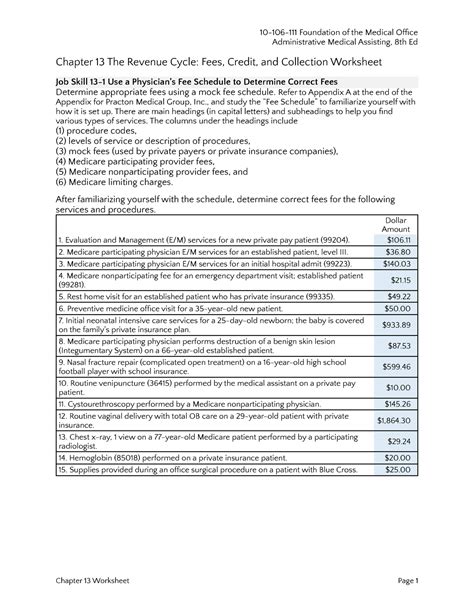 Chapter 13 Worksheet Christianson Administrative Medical Assisting 8th Ed Chapter 13 The