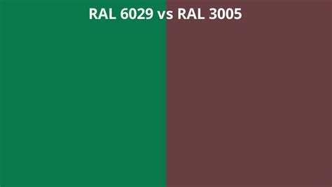 Ral 6029 Vs 3005 Ral Colour Chart Uk