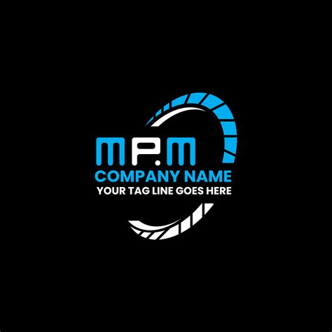 Mpm Letra Logo Creativo Diseño Con Vector Gráfico Mpm Sencillo Y