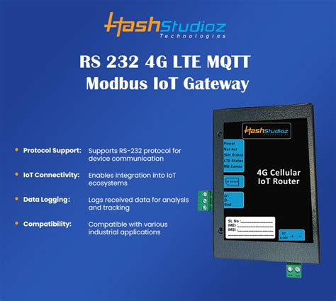 RS 232 4G LTE MQTT Modbus IoT Gateway At Rs 8000 RS 485 Interface IC