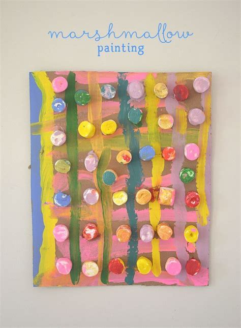 Marshmallow Painting Art For Kids Collaborative Art Art Activities