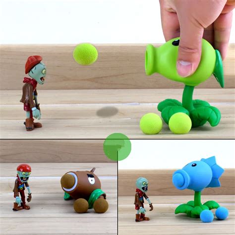 Pvz Plants Vs Zombies Peashooter Pvc Action Figure Model Toy Ts Toys