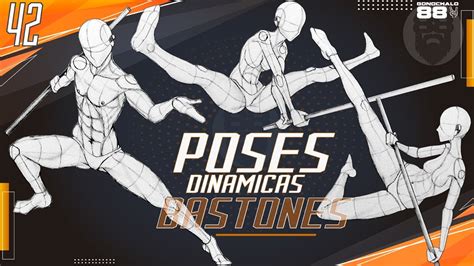 Como Dibujar Poses Dinamicas Con Bastones Capitulo Nivel