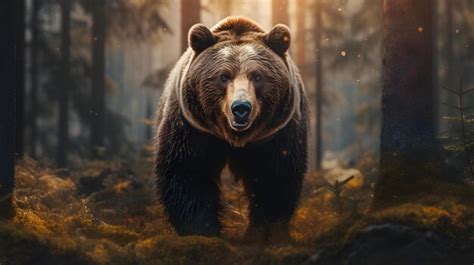 Premium Photo | Grizzly Bear in the Forest