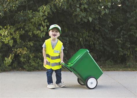 Diy Garbage Man Costume And Trash Can