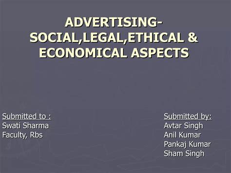 ADVERTISING SOCIAL LEGAL ETHICAL ECONOMICAL PPT