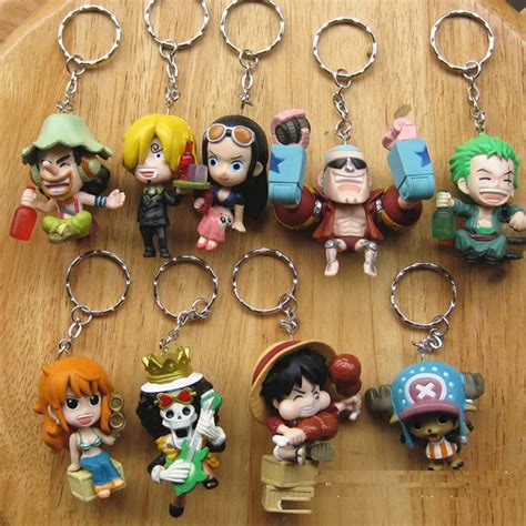 High Quality Pvc Pcs Anime Games One Piece Figure Keychain Assembly