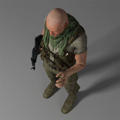 Soldier Mercenary Set 2 3d Model 149 Fbx Obj Max Free3d