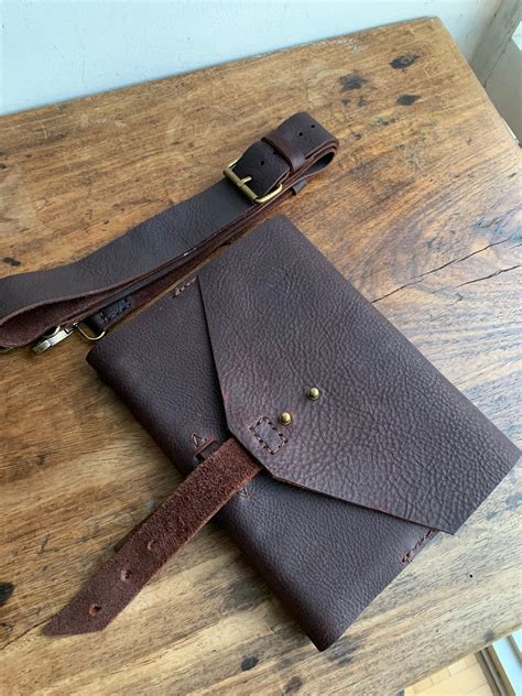 Leather Journal With Shoulder Strap Best Journal For Travel