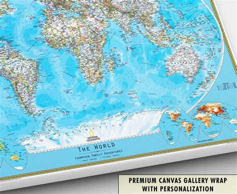 Personalized National Geographic World Classic Political Wall Map World Maps Online