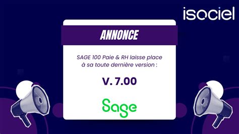 Sage 100 Paie version 7 00 Mise à jour juin 2024 Isociel