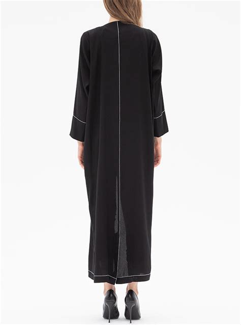 Black Coat Abay Organza Black Abaya Comes With Sheila Abayas From