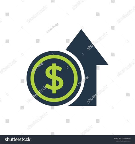 Cost Rising Icon Clipart Image Isolated Stock Vector (Royalty Free