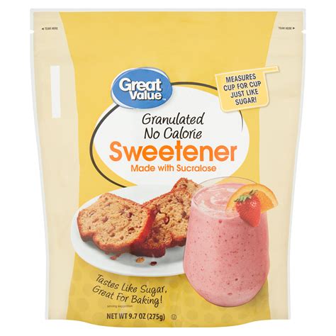 Great Value Granulated No Calorie Sweetener 9 7 Oz Walmart