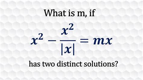 Quadratic With 2 Distinct Solutions Youtube