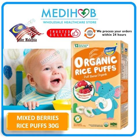 Tenten Organic Rice Puffs Mixed Berries 30g Exp 19 10 2023 Lazada