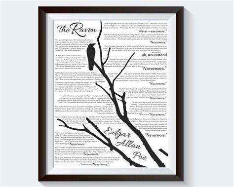 Nevermore Art. Poe Poem. Raven Poster. Raven Quote. Ravens - Etsy | The ...