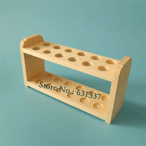 Laboratory 12 Holes Wooden Test Tube Rack Holder W Grandado