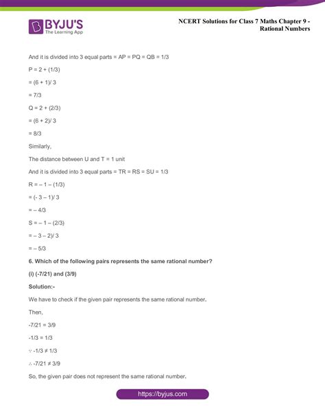 Ncert Solutions For Class 7 Maths Chapter 9 Rational Numbers Exercise 91 Access Free Pdf