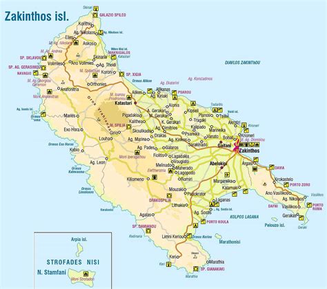 Zante Isola Greca Mappa Politica Nota Anche Come Zante O Zante The