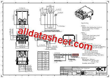 Usb Datasheet Pdf Global Connector Technology