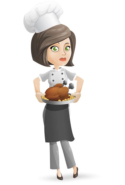 Woman Chef Vector Character Free Vector Download Freeimages