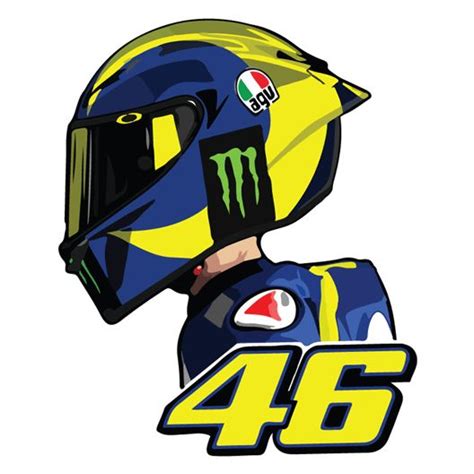 Biker Rossi Sticker Just Stickers Valentino Rossi Logo