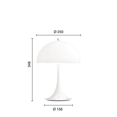 PANTHELLA 250 PORTABLE LED Cordless Acrylic Glass Table Lamp By Louis