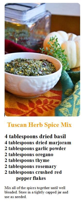 Tuscan Herb Spice Mix Homemade Spices Rubs Homemade Spice Blends Diy