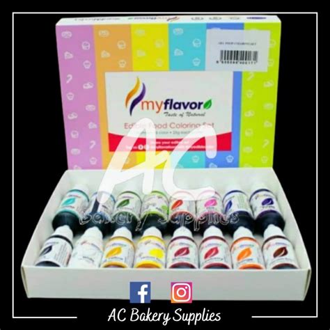 HALAL MyFlavor Food Coloring Set Gel Oil Water Airbrush 16