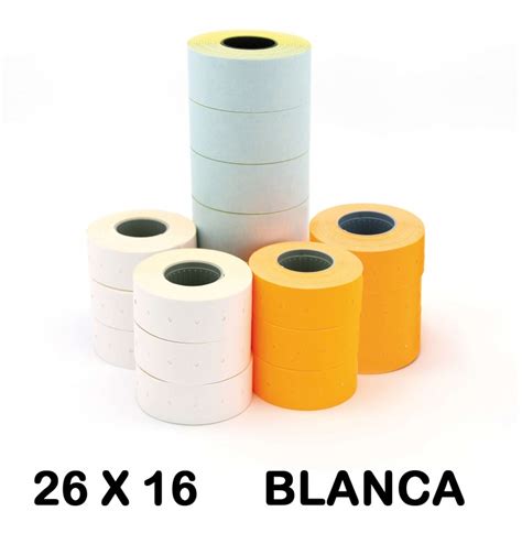 Pack 6 Rollos De Etiquetas Apli 26x16 Mm Blancas Rectas 100917 Para