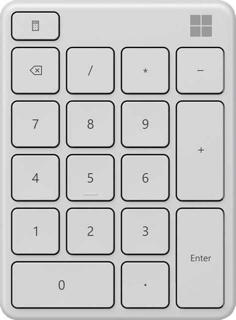 Цифровой блок Microsoft Number Pad, Bluetooth, белый, 907158 купить в ...