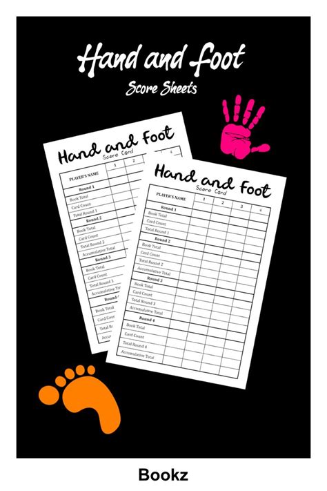 The hand and foot score sheets with small size 6 x 9 inches, easily put ...